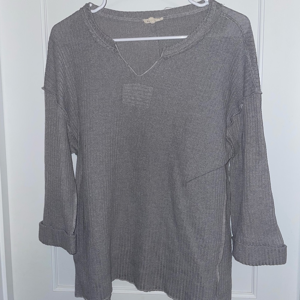 grey oversized sweater